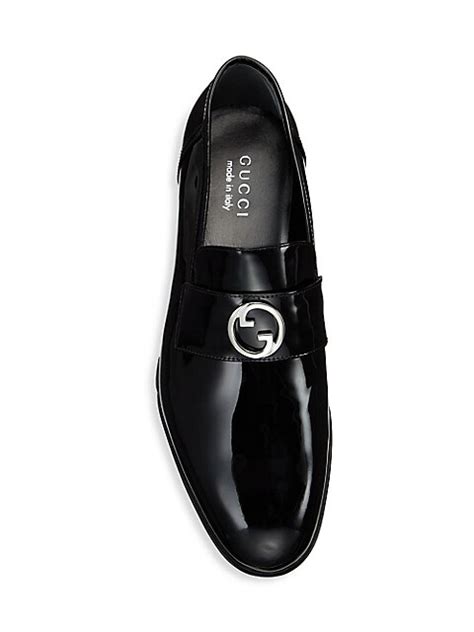 Shop Gucci Ed Patent Leather Moccasins 